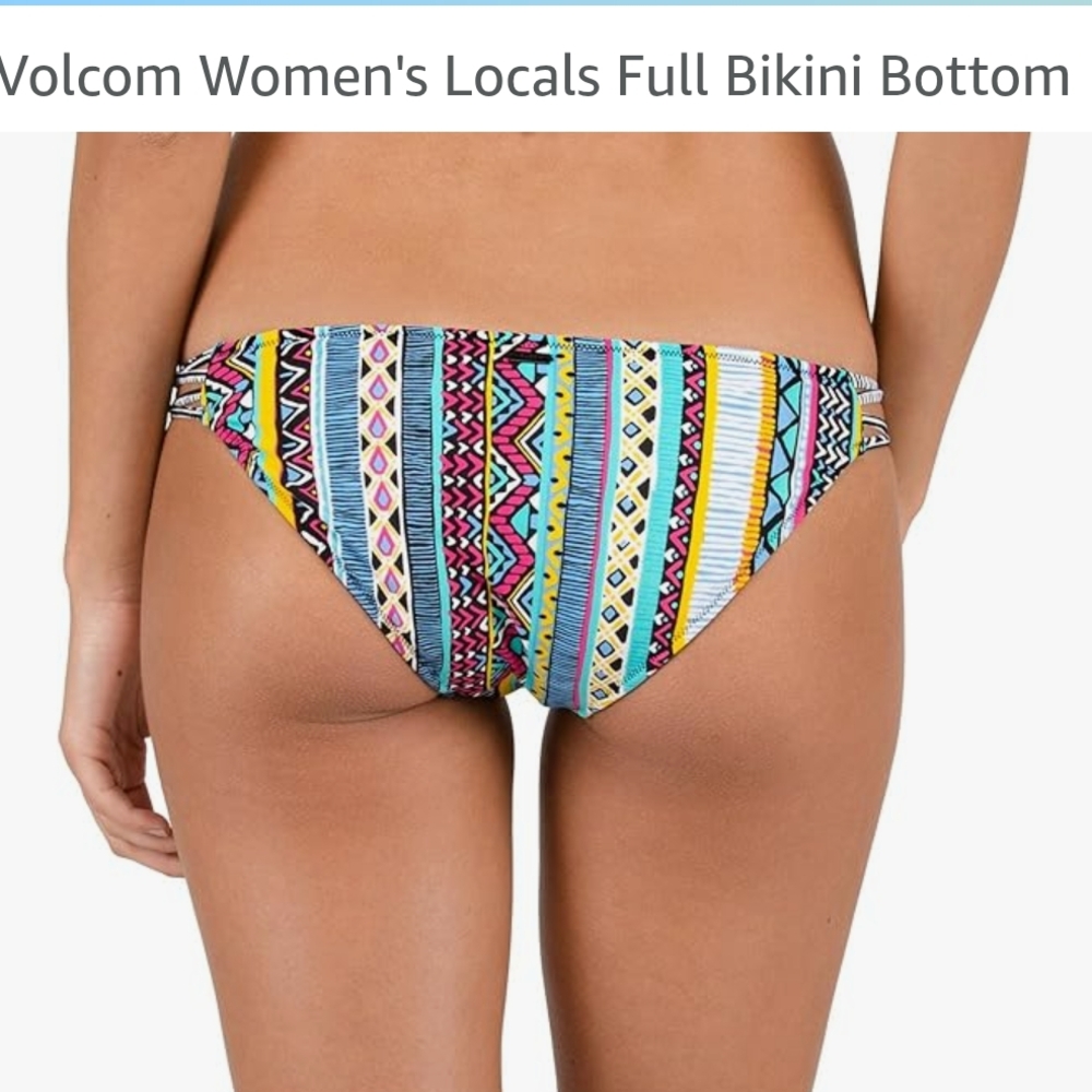 Volcom Reversible Multicolor Geometric Bikini Bottom - Picture 7 of 8